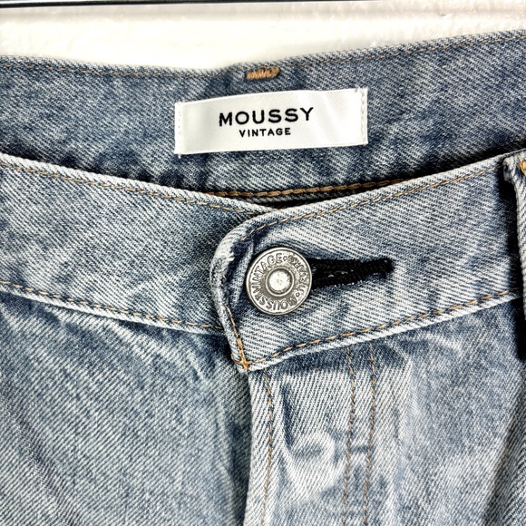 MOUSSY Vintage Teaneck Wide Straight Distressed Jeans - 31 - Picture 7 of 10